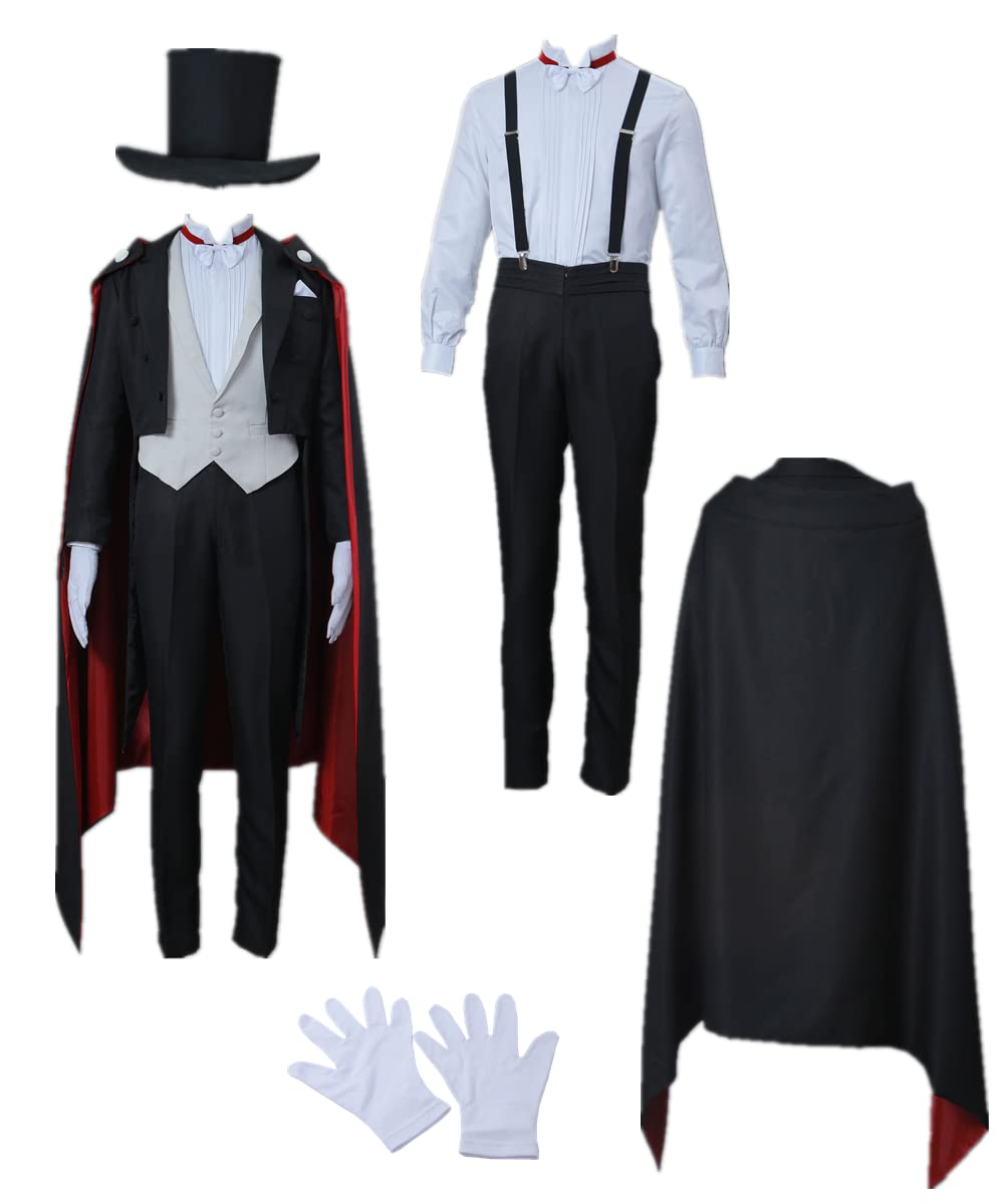 ZNZXYCOS Anime Cosplay Tuxedo Mask Costume - Chiba Mamoru Swallowtail Suit for Men | Perfect for Halloween, Cosplay Events & Anime Conventions