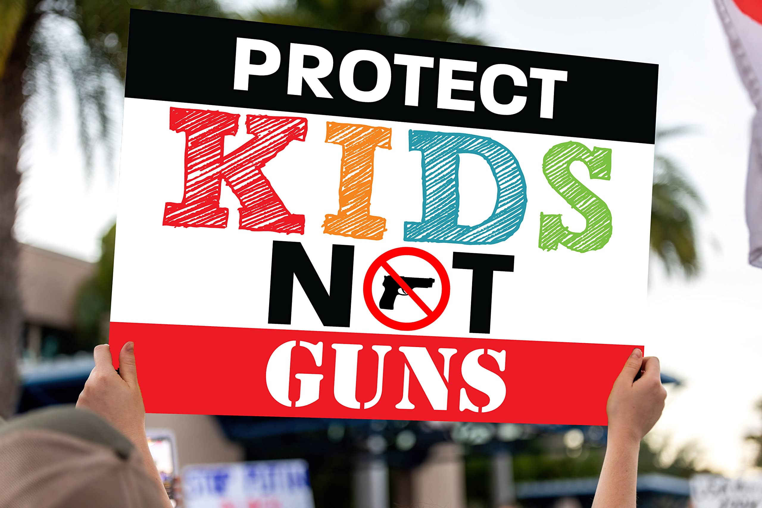 Stop Gun Violence Yard Sign - Protect Kids Not Guns Double Sided 24