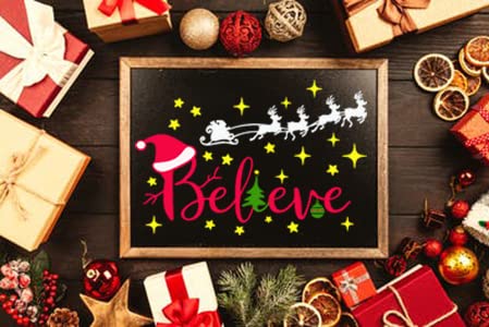 DGAGA Silk Screen Stencils - Reusable Self-Adhesive Believe Stencils for DIY Wood Signs, Fabric Painting & Home Decor | Perfect for Chalk Paste, Wall Art & Craft Projects