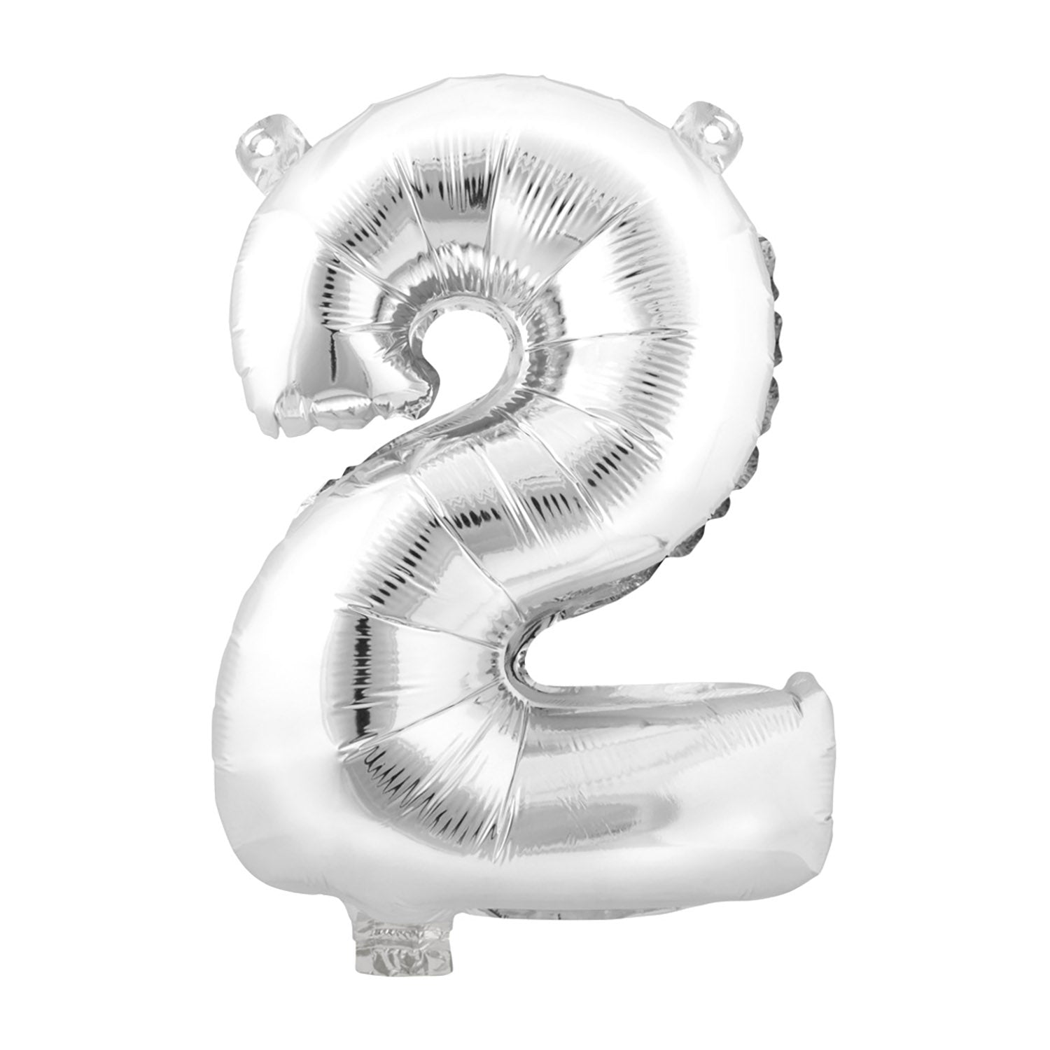 34 Inch Silver Foil Number 2 Balloon for Birthday Party Decorations | Bulk Pack