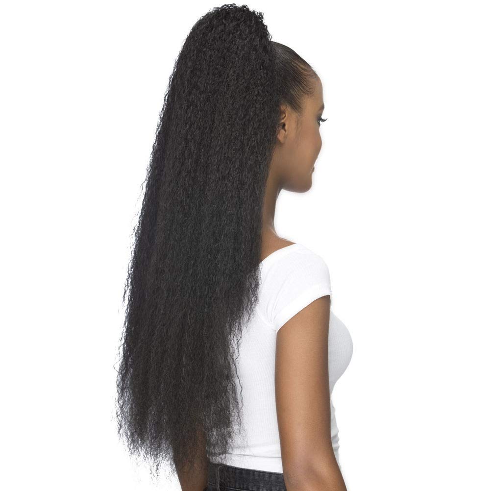 Vivica A. Fox Heat Resistant Synthetic Fiber Ponytail Hair Extension - Medium Dark Brown for Women | Perfect for Styling, Parties & Everyday Wear