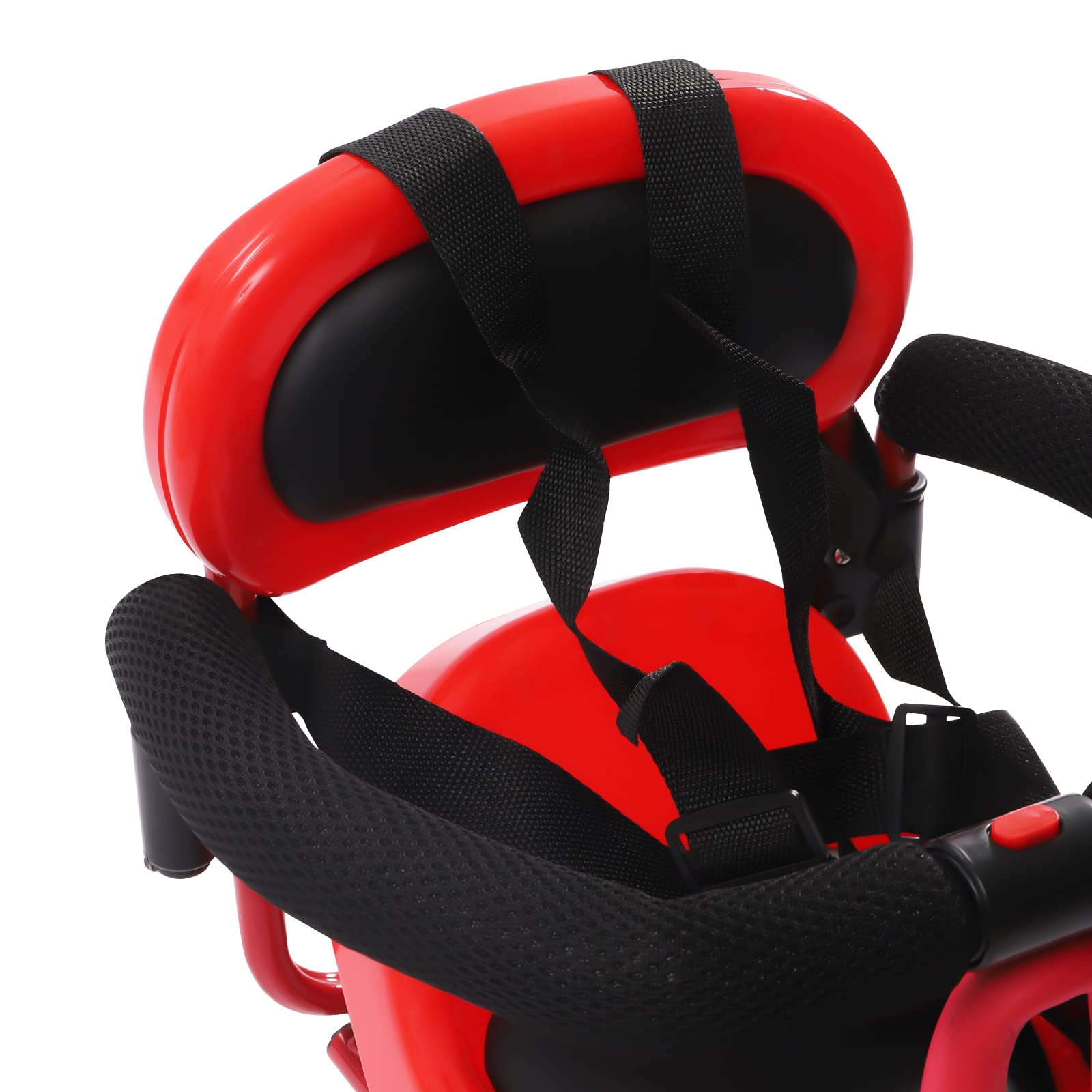 **Best Front & Rear Child Bike Seat for Adults - Portable, Foldable & Retractable with Comfortable Cushion - Safe & Secure for Toddlers - Perfect for Family Rides, Commuting & Outdoor Adventures (Red)**