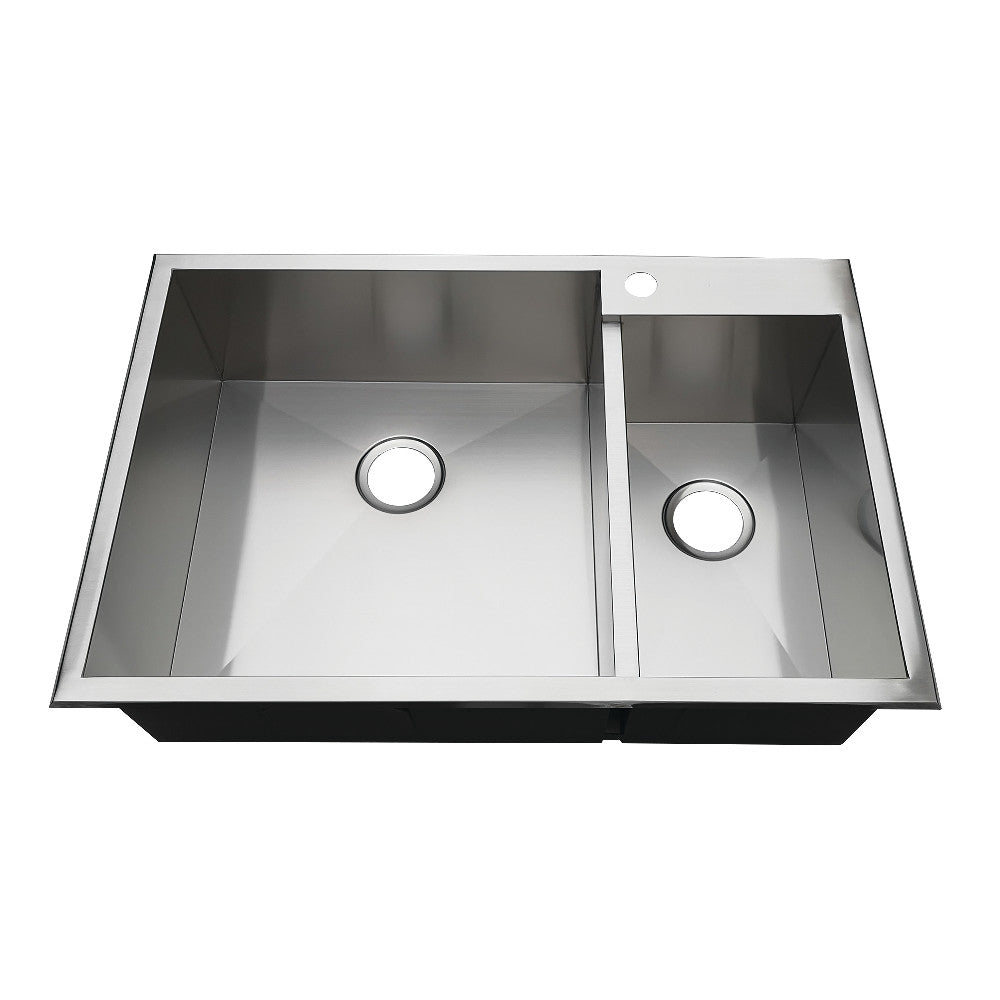 Gourmetier Uptowne Drop-In Kitchen Sink - Stainless Steel Undermount Sink for Modern Kitchens | Perfect for Food Prep, Dishwashing & Entertaining