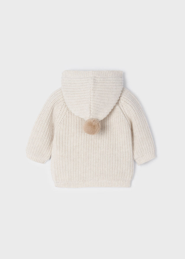 Soft Cream Knit Cardigan for Newborn Baby Boys - Cozy & Comfortable Winter Layering Outfit for Photos, Outings & Special Occasions
