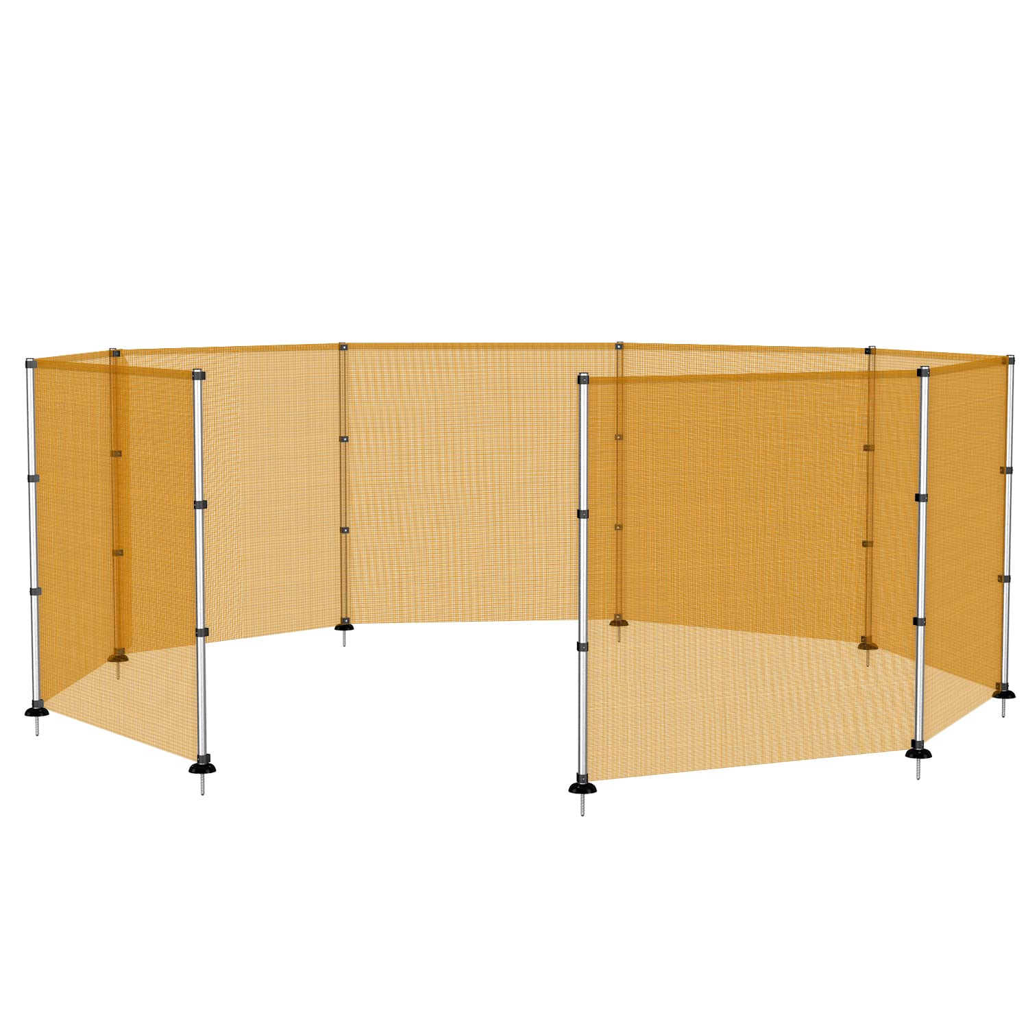 TANG 4'x79' Orange Temporary Outdoor Fence with Mesh Fabric - Safety Barrier for Inground Pools, Dog Fencing, Yard & Patio Protection - Easy Installation on Concrete, Wooden Deck & Grass | Perfect for Pool Safety, Pet Containment & Event Crowd Control