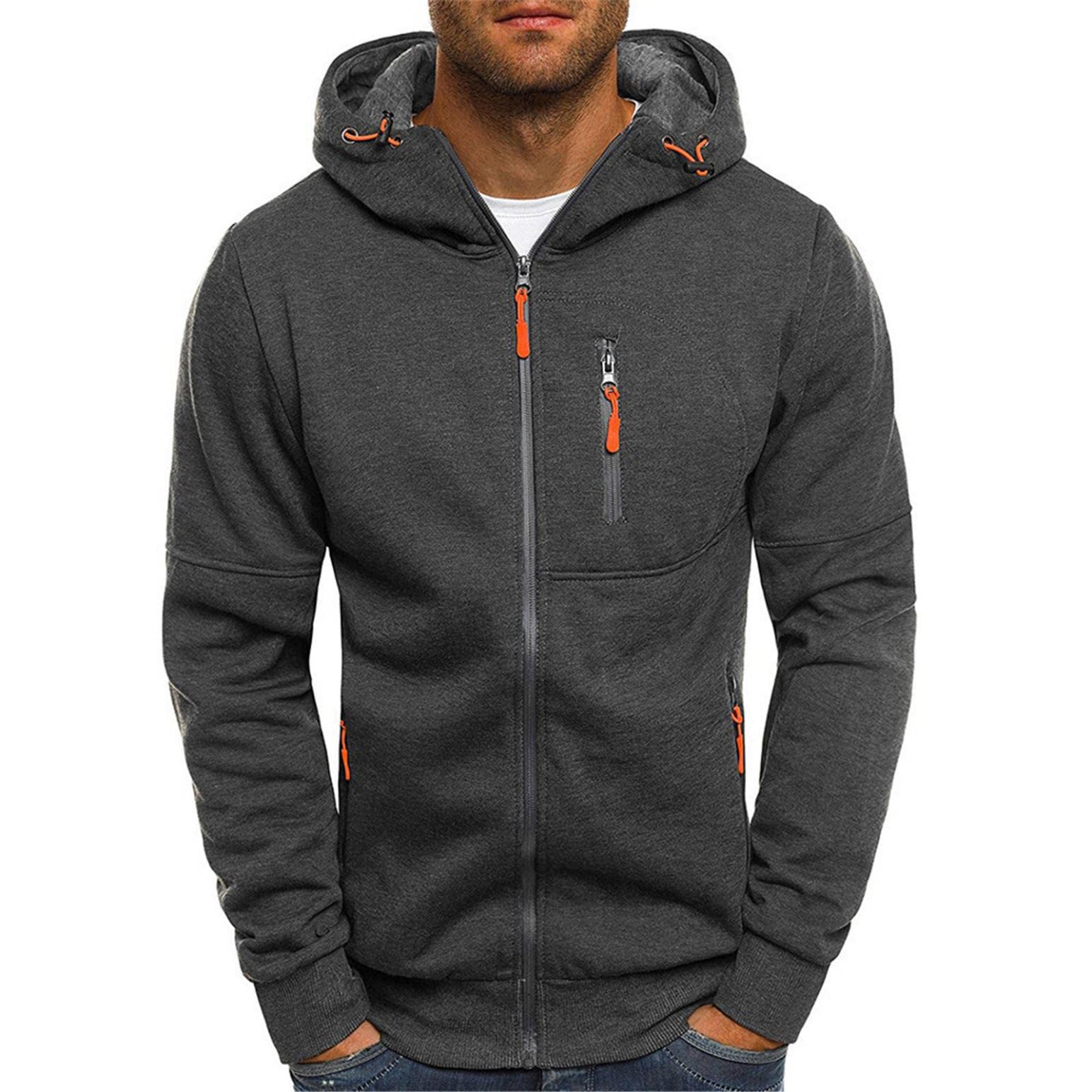 Men's Fleece Hoodie - Warm Pullover Long Sleeve Sweatshirt for Gym, Sports & Casual Wear | Cozy Winter Outerwear & Athletic Lounge Wear