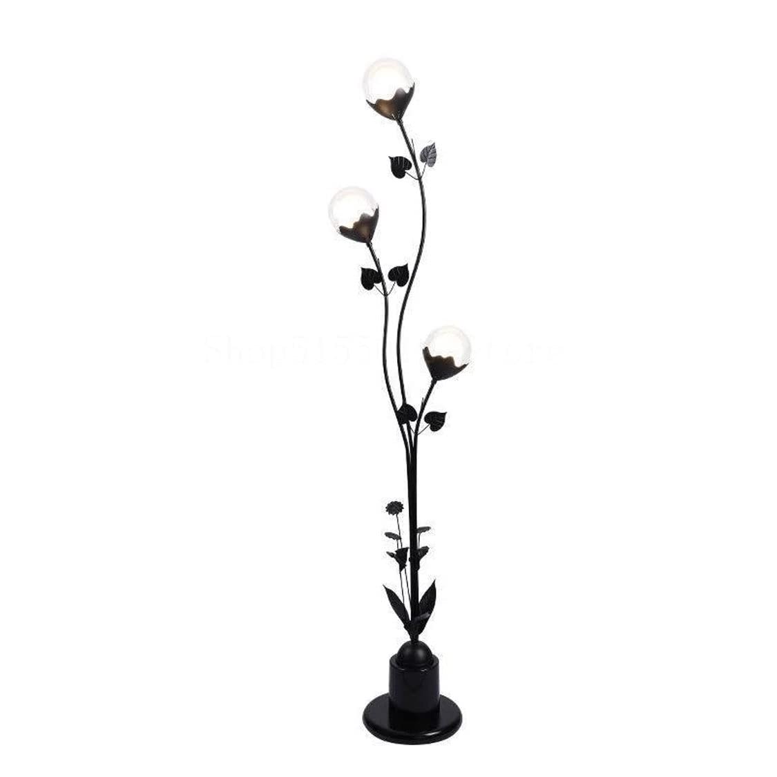 Nordic Metal LED Floor Lamp - Modern Standing Light for Living Room, Bedroom, Office - Adjustable Brightness, Energy Efficient - Perfect for Reading, Relaxing & Home Decor (Color: Black)