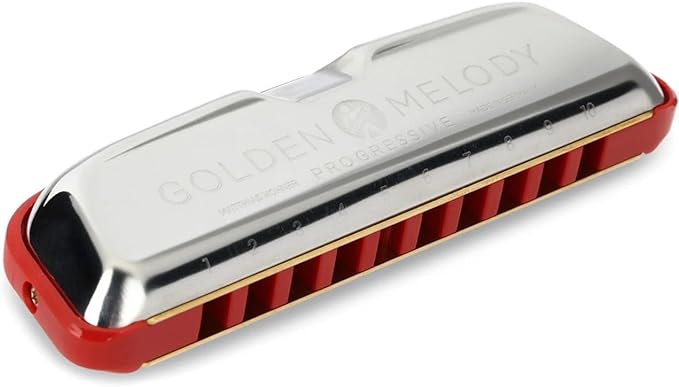 Hohner Golden Melody Harmonica in Key of G - Professional Diatonic Harmonica for Blues, Folk & Rock Music - Perfect for Live Performances & Studio Recording