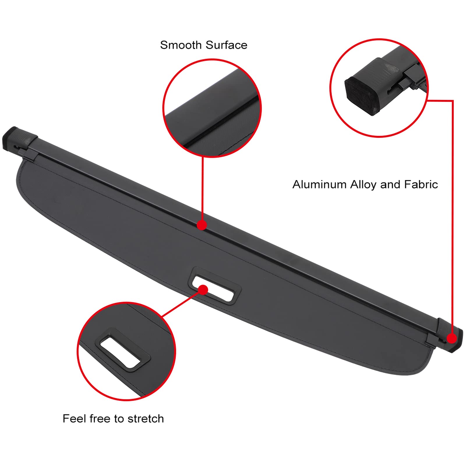 2016-2019 Toyota Prius 1.8L Retractable Trunk Cargo Cover - UV Protection Rear Shade for Car Storage & Privacy | Perfect for Road Trips, Grocery Hauling & Pet Safety