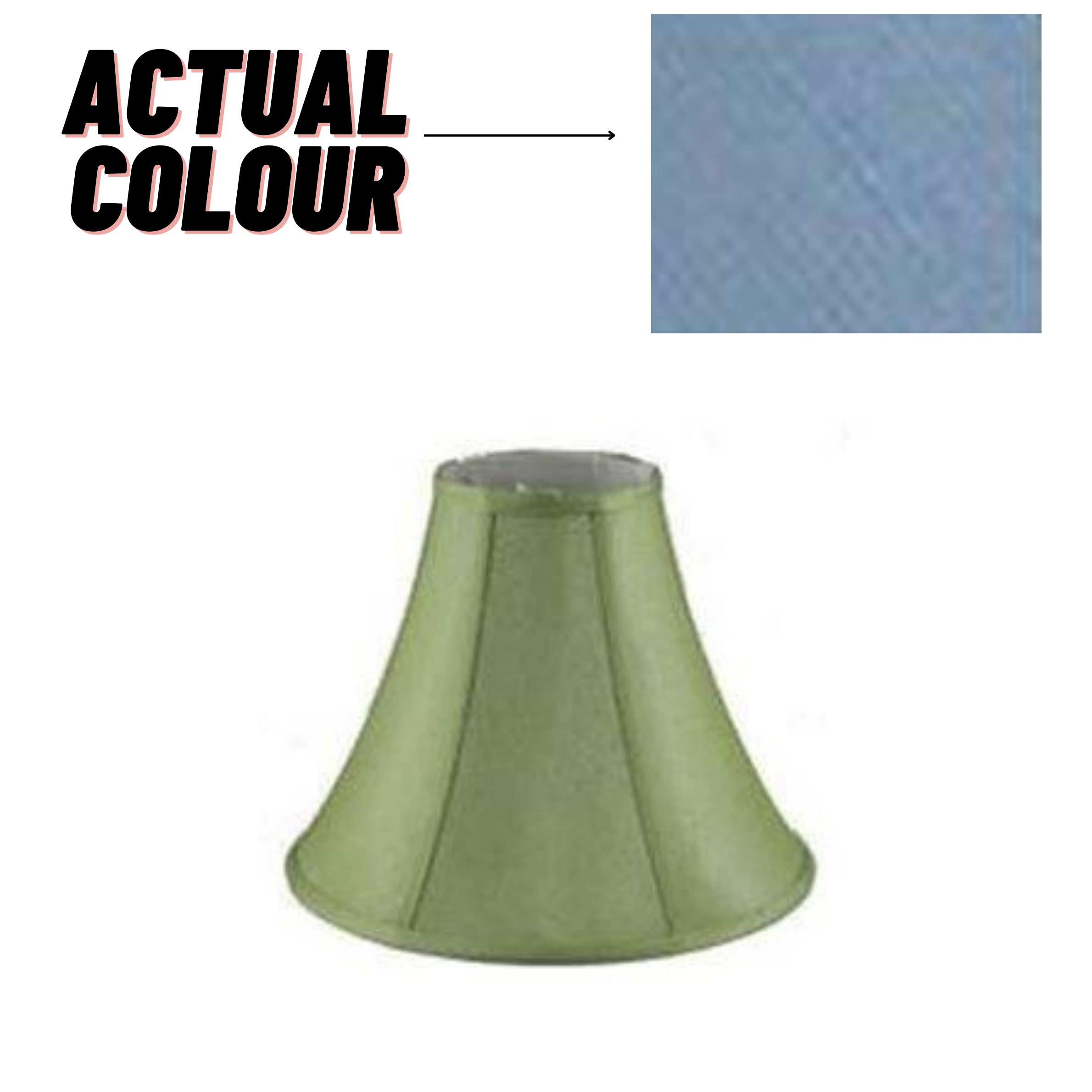 4.11.9 Powder Blue Waisted Lamp Shade - Vintage Style Fabric Lampshade for Table Lamps & Floor Lamps - Perfect for Living Room, Bedroom, or Office Decor