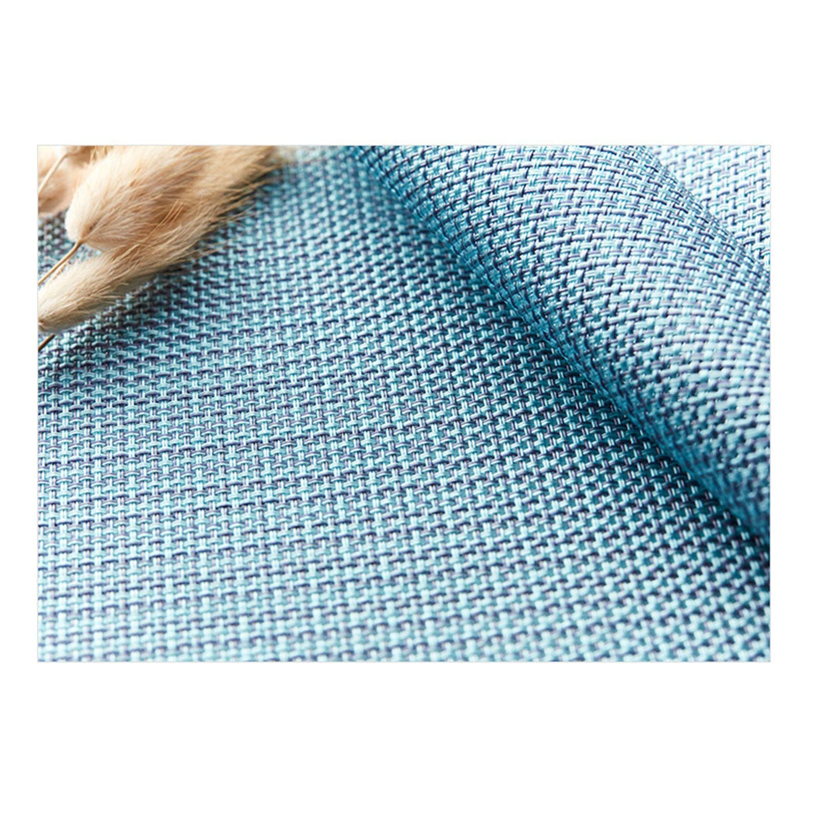 Daesar 2-Pack Plastic Vinyl Placemats - Woven Wedge Pattern Christmas Table Mats in Blue & Green (18x12 Inch) - Waterproof & Easy to Clean for Holiday Dining, Parties, and Everyday Use