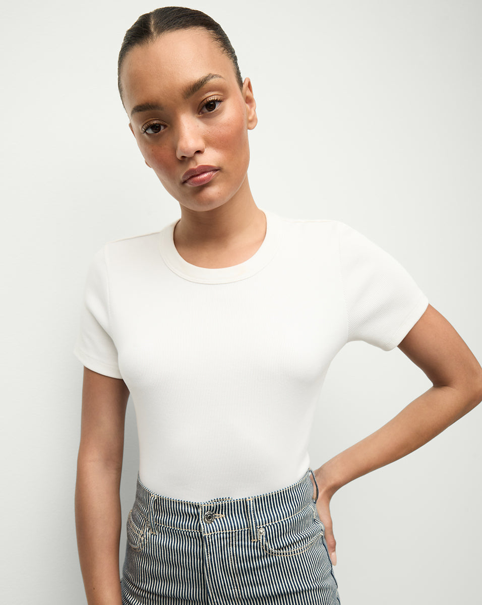 Pruitt Women's White Bodysuit - Seamless Stretch Comfort for Everyday Wear, Layering & Workout Outfits