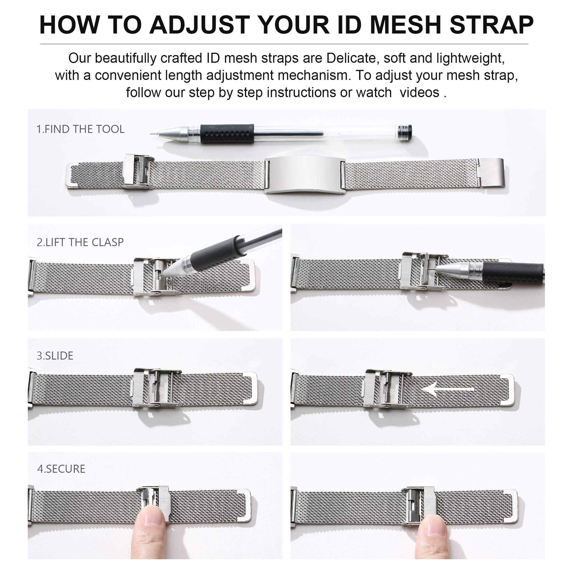 VNOX Adjustable Stainless Steel Medical Alert Bracelet for Men, Women & Kids - Free Engraving Emergency ID Wristband | Perfect for Allergies, Diabetes, Heart Conditions & Daily Wear