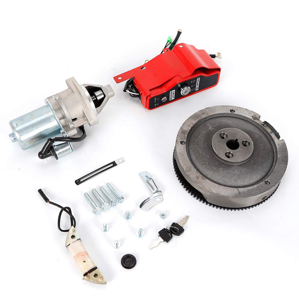 Honda GX390 13HP & GX340 11HP Electric Starter Motor Kit with Flywheel, Ignition Coil & Switch - Complete Electric Start Conversion Kit for Small Engines - Perfect for Generators, Pumps & Power Equipment