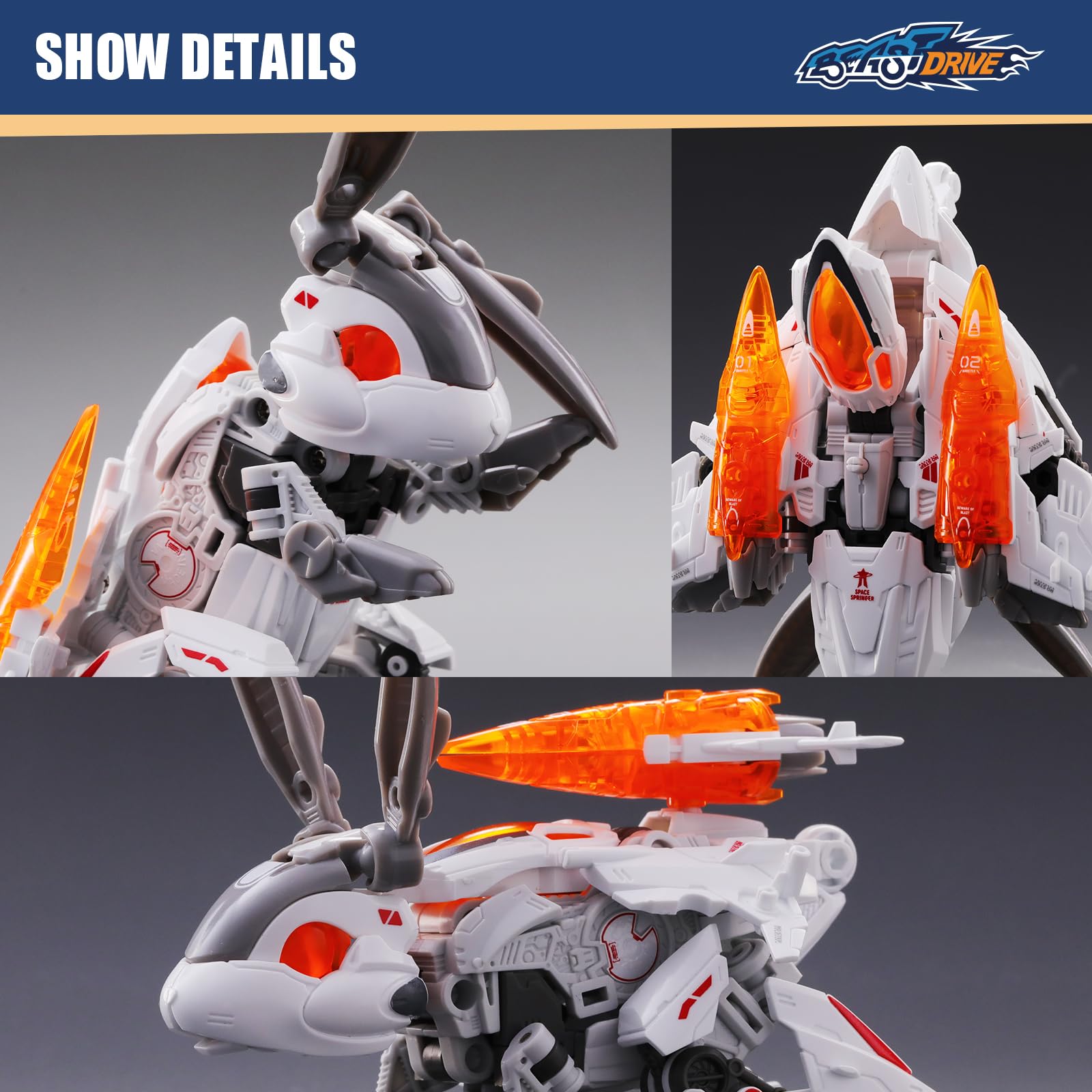 52TOYS BEASTDRIVE BD-07 Space Springer Transforming Robot Toy - Convertible Vehicle & Beast Action Figure - Perfect Gift for Teens & Adults - Birthday Party, Collection Display, STEM Learning Play