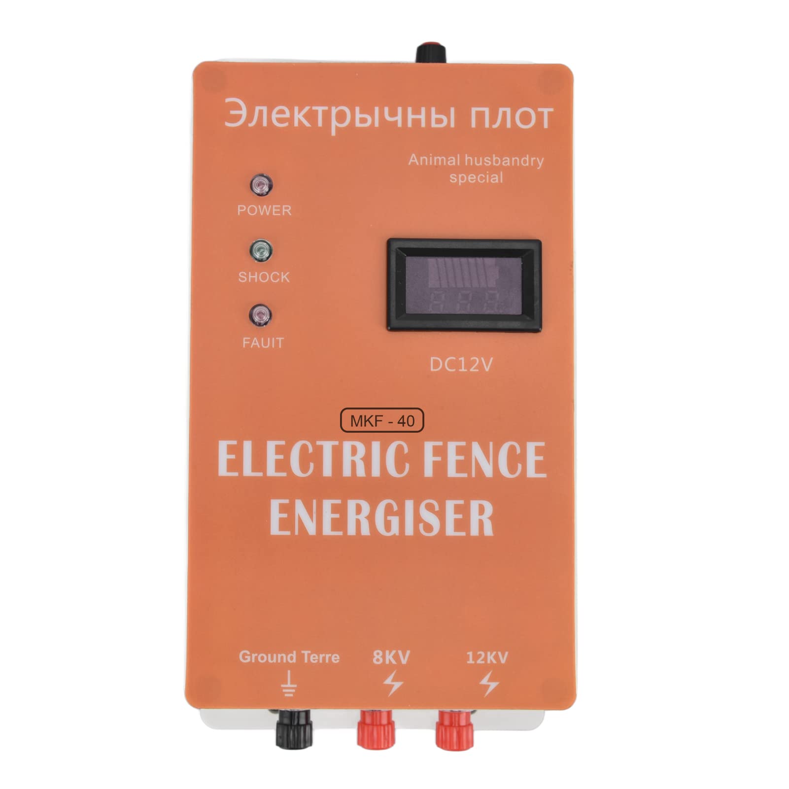 YOUTHINK 10KM Electric Fence Tester with High Voltage Pulse Controller - Animal Fence Host for Livestock, Farm & Home Gardens - Durable Fence Charger for Cattle, Sheep & Poultry Protection (Perfect for Pastures, Backyard Coops & Agricultural Use)