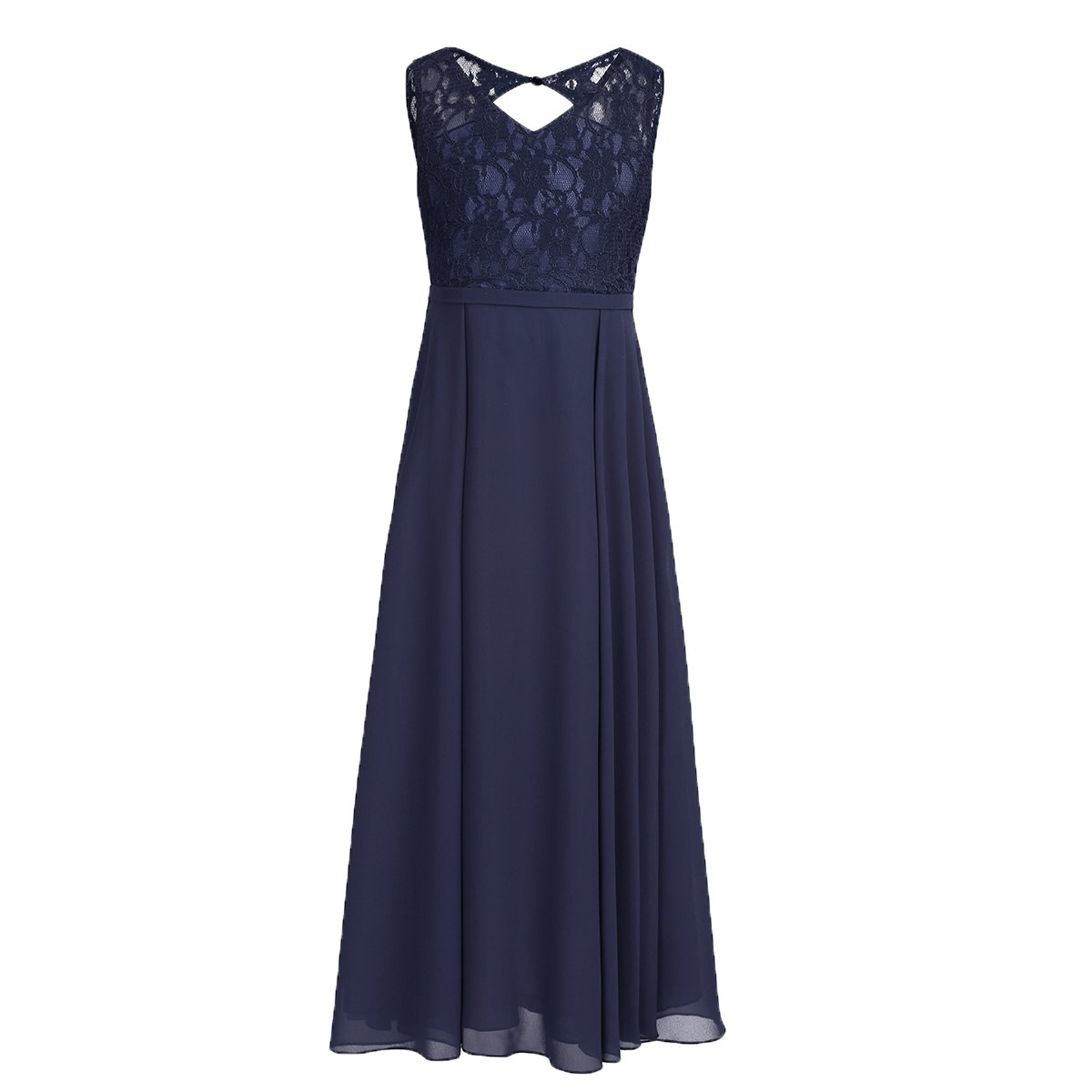 Ranrann Girls Floral Lace Chiffon Flower Girl Dress - Elegant Junior Bridesmaid & Pageant Gown for Weddings, Formal Events & Special Occasions | Perfect for Flower Girls, First Communion & Birthday Parties