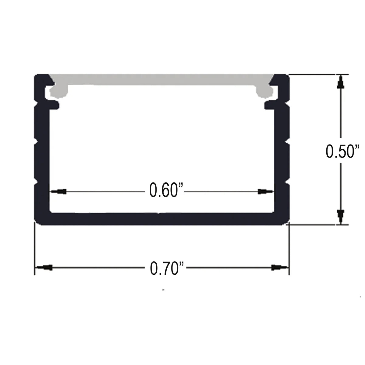 8 ft Aluminum LED Strip Light Channel Cover - 10 Pack Rectangular BN269 for Indoor/Outdoor Lighting, Home Theater, and Cabinet Accent Lighting