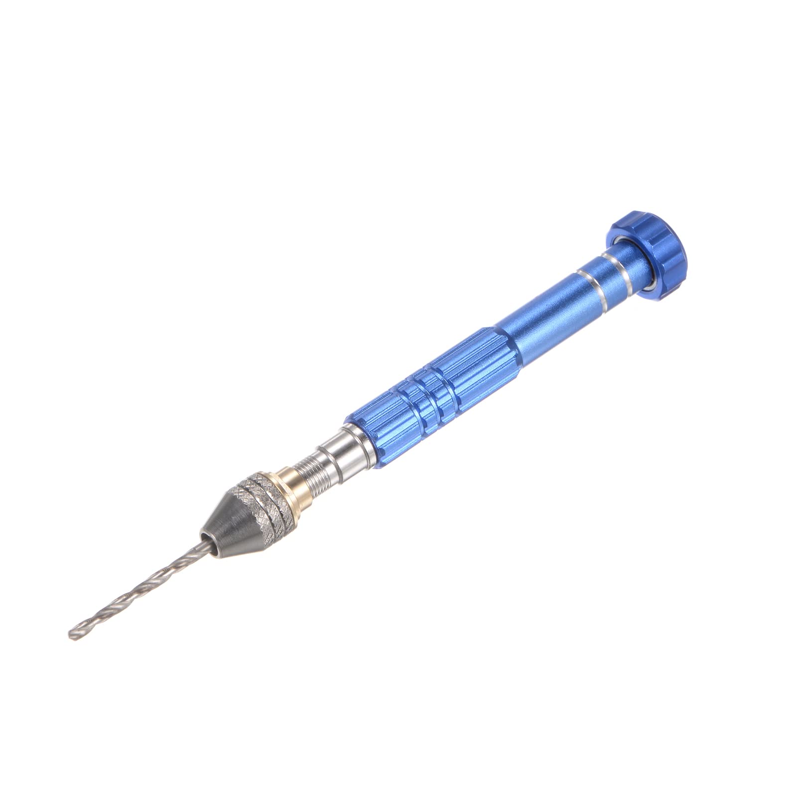 uxcell Mini Twist Drill Pin Vise Hand Tool Set - Precision Hand Drill for Jewelry Making, Model Building & DIY Crafts (Blue)