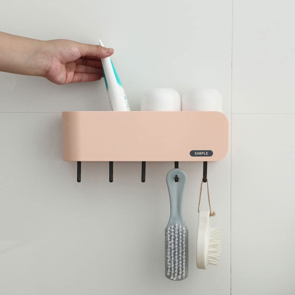 Zerodeko 1-Piece Heavy Duty Kitchen Wall Mounted Storage Rack - Space Saving Organizer for Plates, Towels & Keys - Perfect for Kitchen, Bathroom & Pantry Organization (Pink)