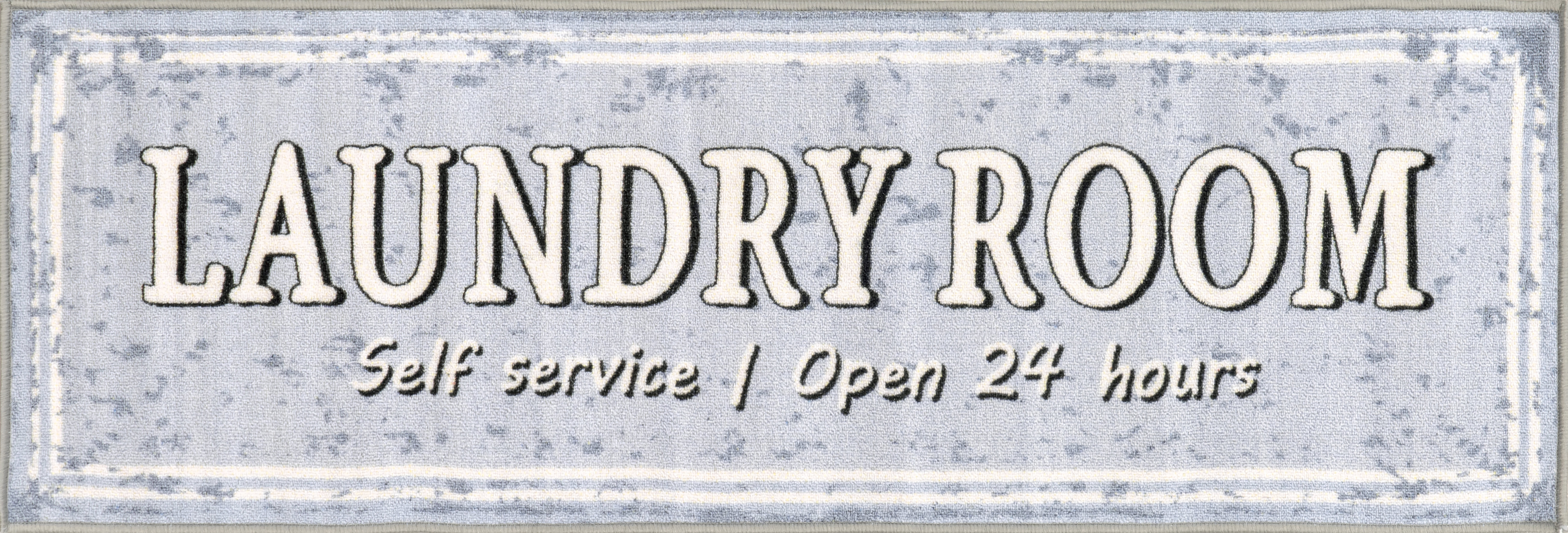 Washable Laundry Mat Sign - Light Blue | Durable & Reusable Service Sign for Laundromats, Dry Cleaners & Home Use