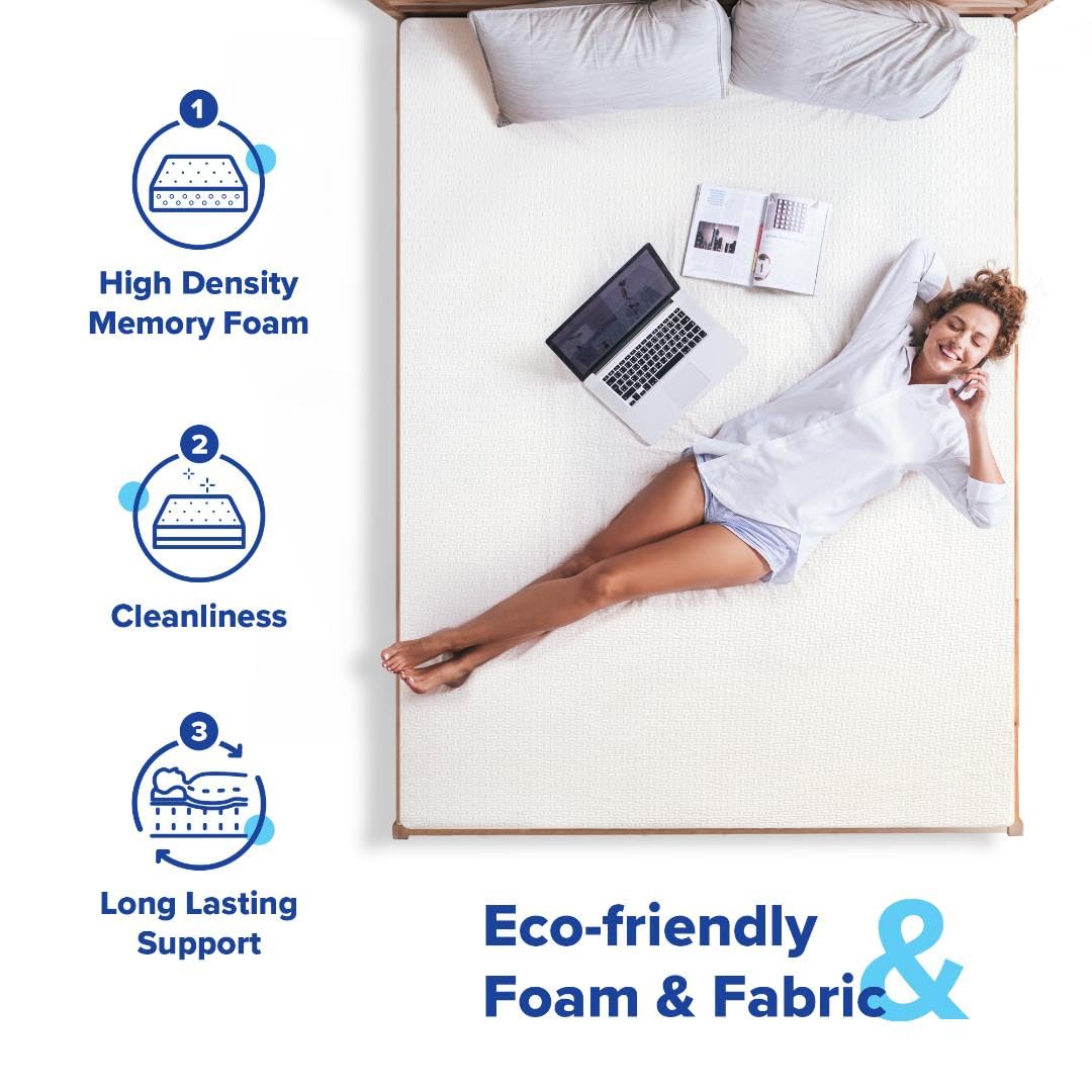 Olee Sleep 10 Inch Full Size Gel Memory Foam Mattress - Medium Firm, CertiPUR-US Certified for Pressure Relief & Comfort | Cooling Gel Infused, Bed-in-a-Box Design | Perfect for Guest Rooms, Dorms & Small Apartments