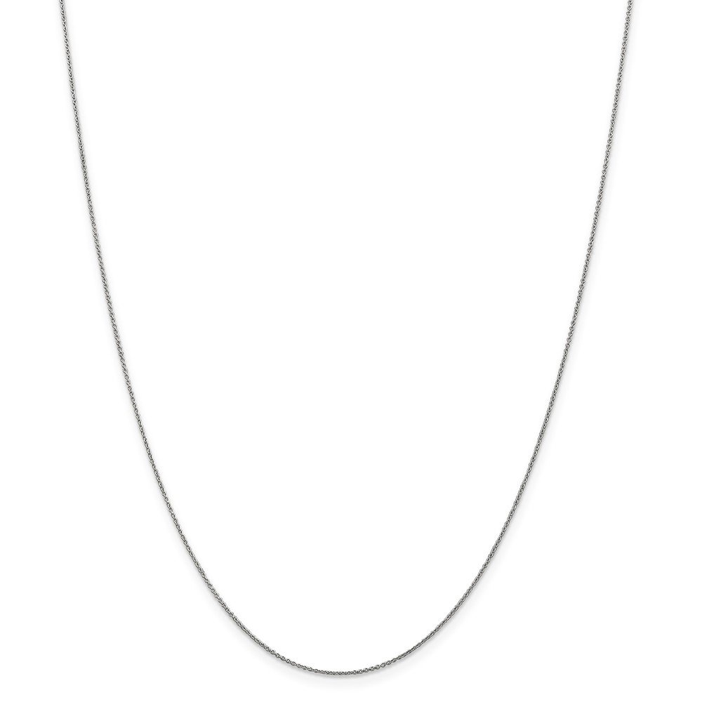14k White Gold .75mm Solid Cable Chain Necklace for Women - Dainty & Elegant Jewelry for Everyday Wear, Layering, or Special Occasions