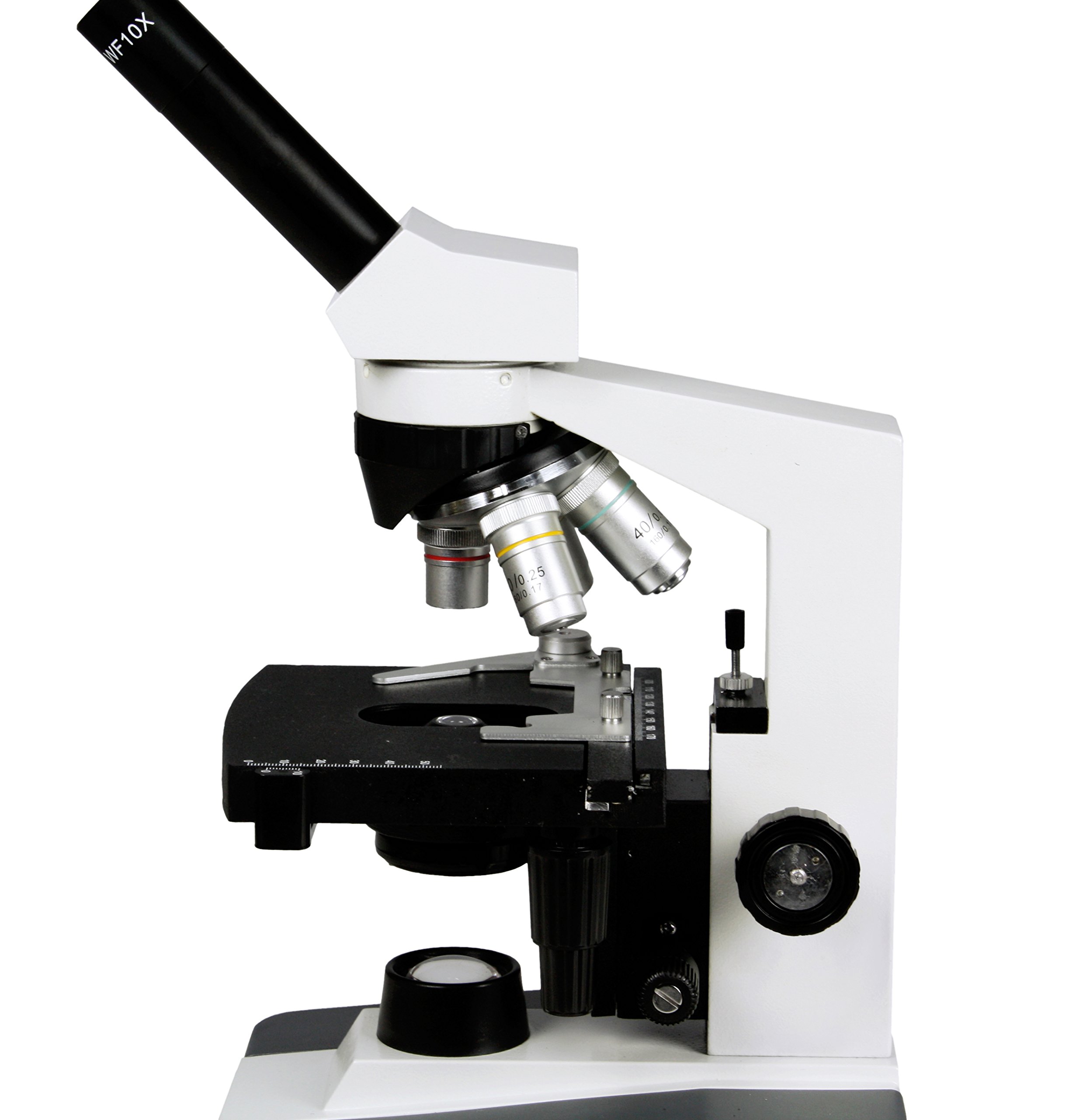 Parco Scientific Monocular Compound Microscope with 40x-1000x Magnification | LED Illumination & Mechanical Stage | Rechargeable Battery | Includes Microscope Book & 100 Prepared Slides Set | Perfect for Students, Homeschooling & Biology Labs