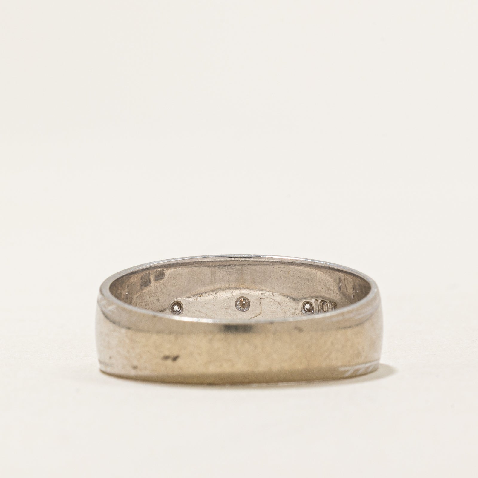 0.039ctw Three Stone Diamond Wedding Band Ring - Size 10.25 | Elegant Anniversary Gift for Women | Perfect for Engagement, Proposal & Special Occasions