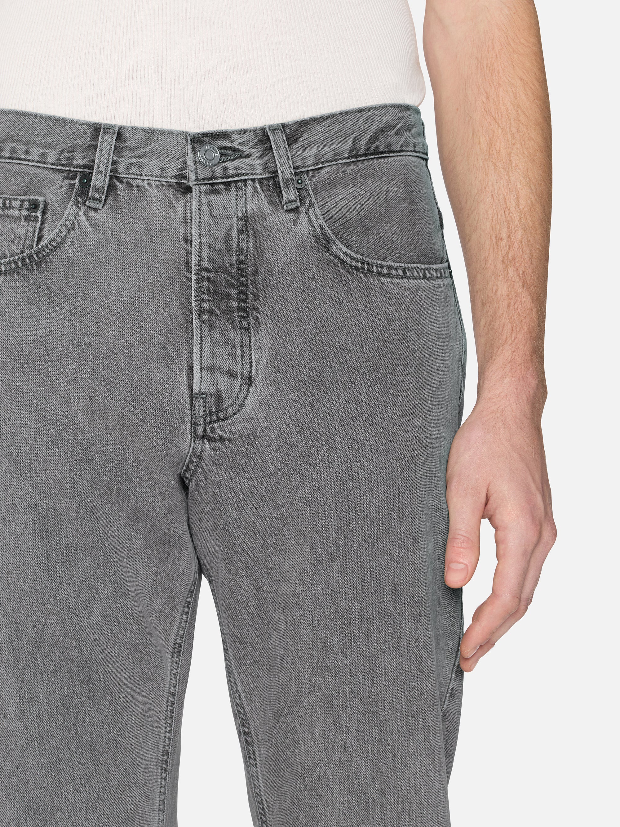 Bonair Grey Straight Jeans for Men - Classic Slim Fit Denim Pants for Casual Wear & Everyday Style