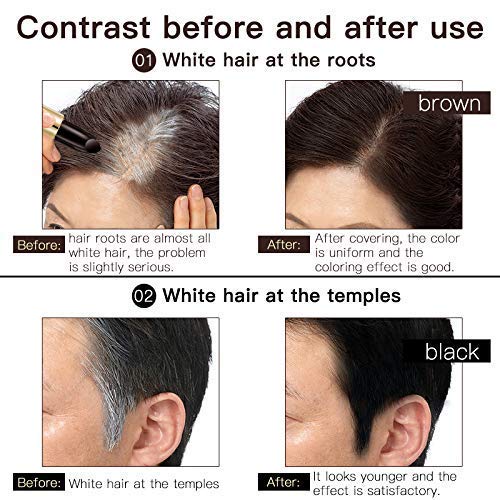 Brown Temporary Hair Dye Pencil for Roots - 3.8g Instant Root Touch Up & Hair Color Concealer - Perfect for Quick Fixes Between Salon Visits, Travel, and Everyday Use