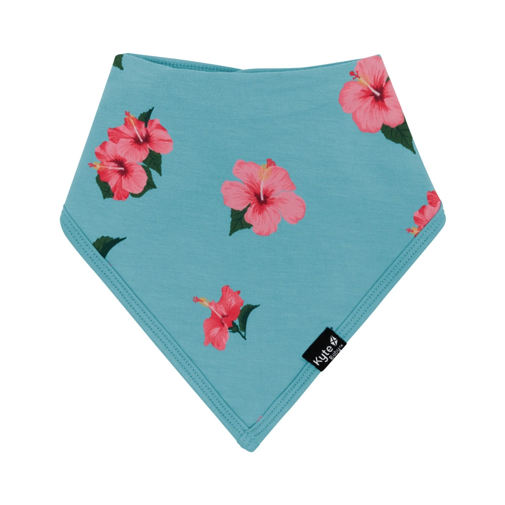 Kyte Baby Bib in Hibiscus - Soft Organic Cotton Drool Bibs for Infants & Toddlers - Perfect for Feeding, Teething, and Messy Playtime