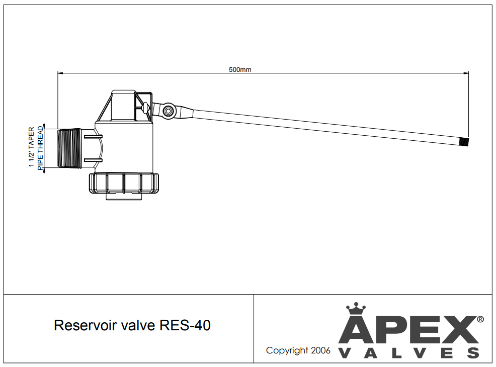 Apex Automatic High Flow Float Valve with Single Float – Ideal for Large Water Tanks & Reservoirs (Max 500LPM) | Perfect for Agricultural Irrigation, Livestock Watering & Industrial Water Storage Systems