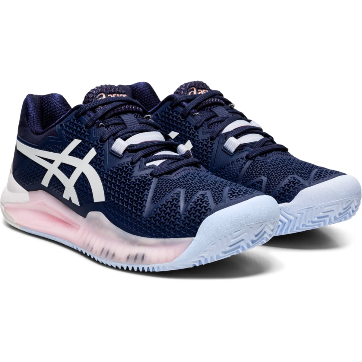 ASICS Women's Gel-Resolution 8 Clay Court Tennis Shoes - Lightweight Stability for Competitive Play on Clay Courts