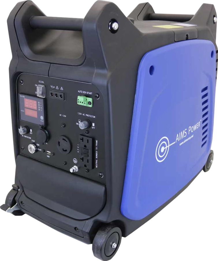 Aims GEN3200W120V 3200W Gas Inverter Generator with 30 Amp Output & Low THD - Electric Start, Scratch & Dent - Perfect for Camping, RV Trips & Emergency Power Backup