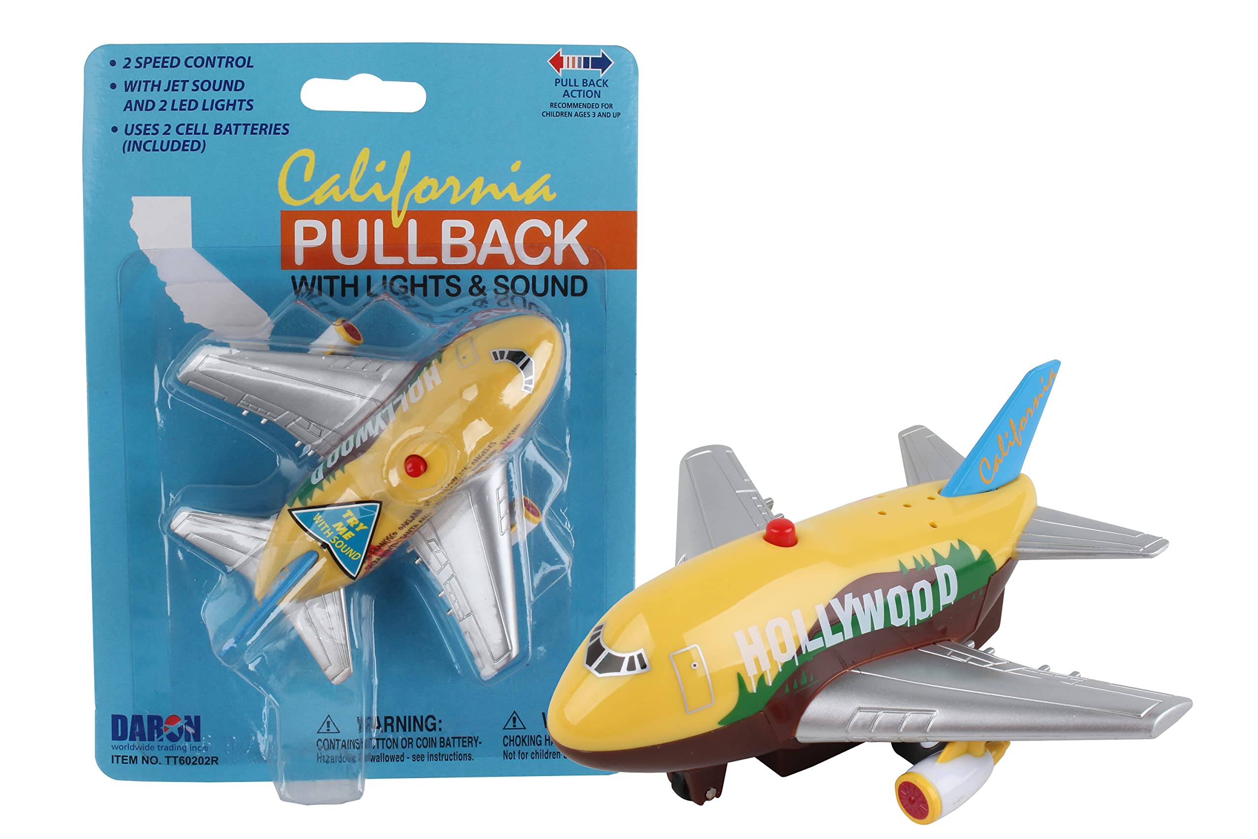 Daron California Pullback Toy Car with Lights and Sounds - Fun Race Car Toy for Kids, Great for Indoor Play, Birthday Gifts and Collectible Display