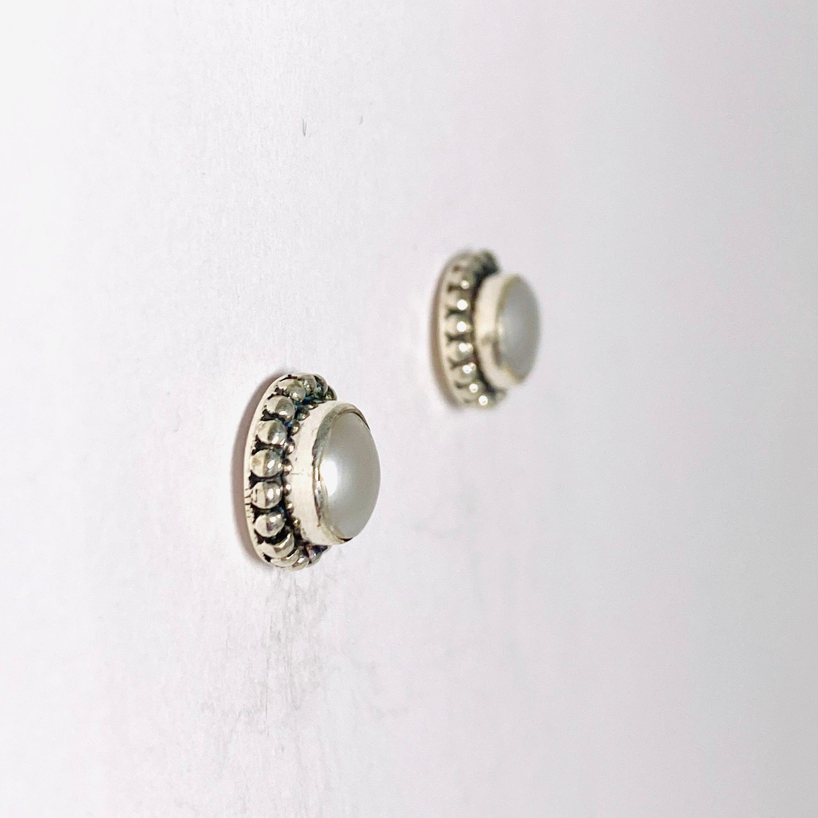 Elegant Pearl Stud Earrings S250 - Perfect for Weddings, Parties & Everyday Wear