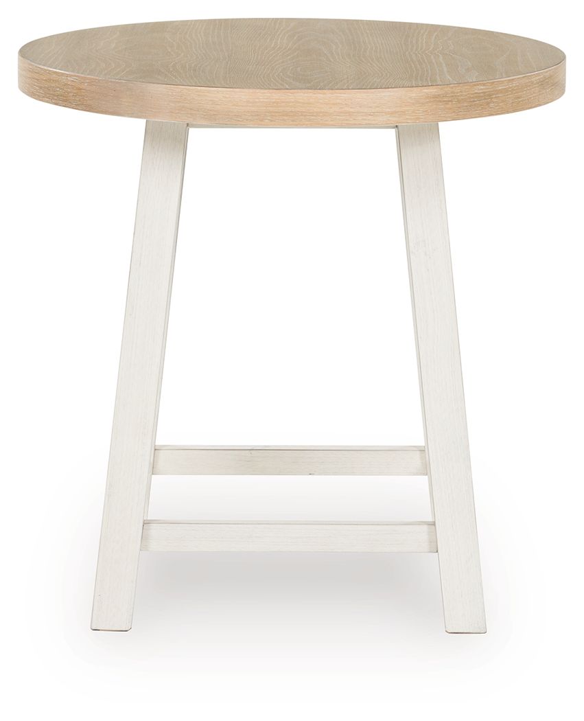 Fawndell Antique White and Brown Wooden Side Table Set of 3 - Perfect for Living Room, Bedroom, or Entryway Decor