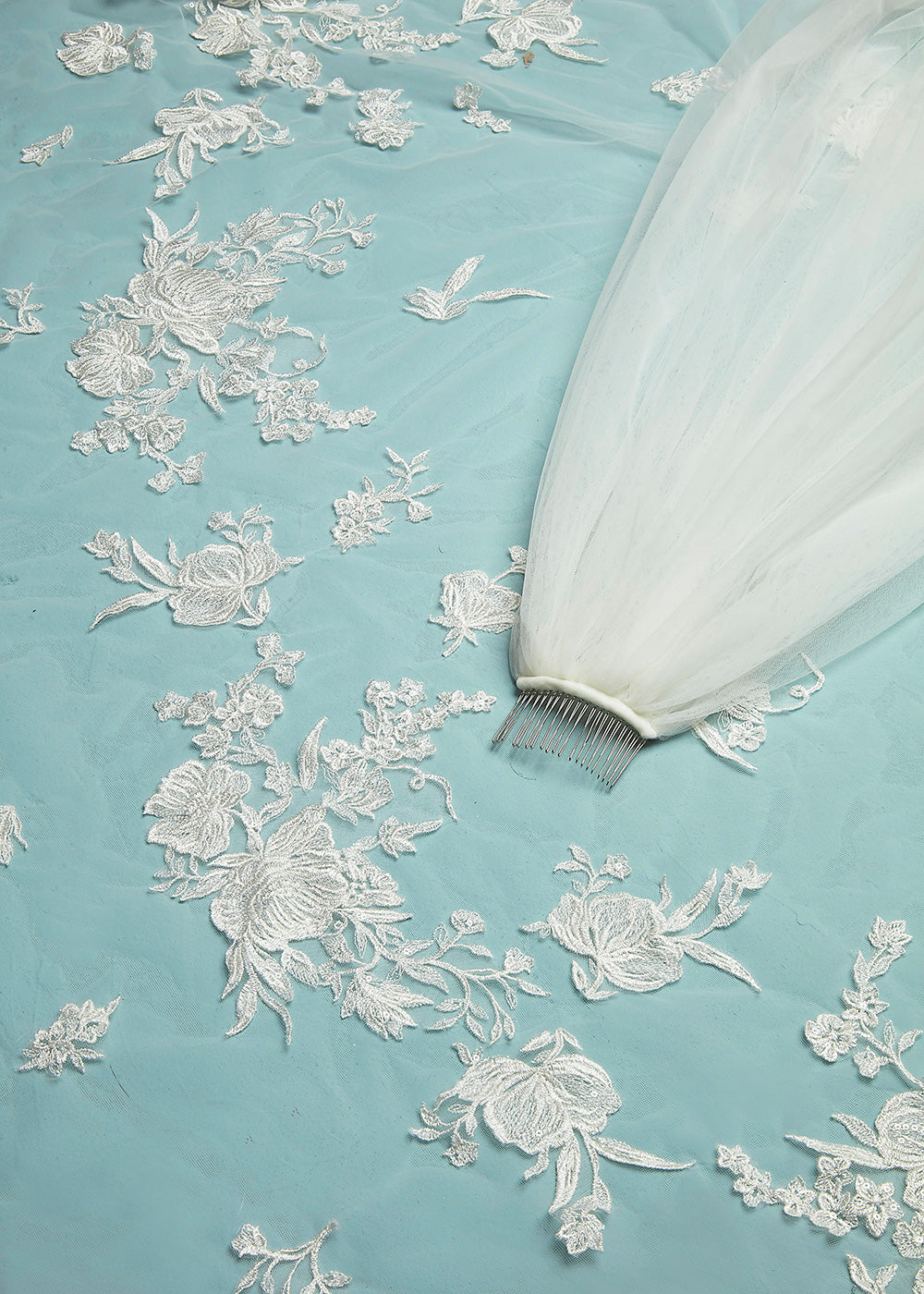 Elegant Iris Veil Scarf - Floral Lace Bridal Accessory for Weddings, Parties & Special Occasions