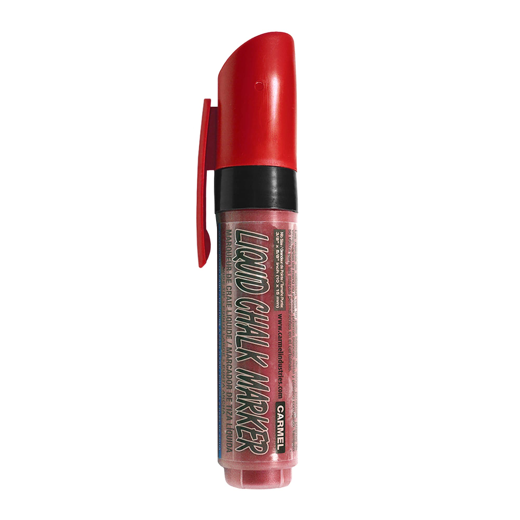 Carmel Liquid Chalk Marker - Red Wide Tip Chalk Pen for Whiteboards, Glass, Windows, Signs - Non-Toxic, Vibrant Colors for Restaurants, Cafes, Retail Stores & Classrooms