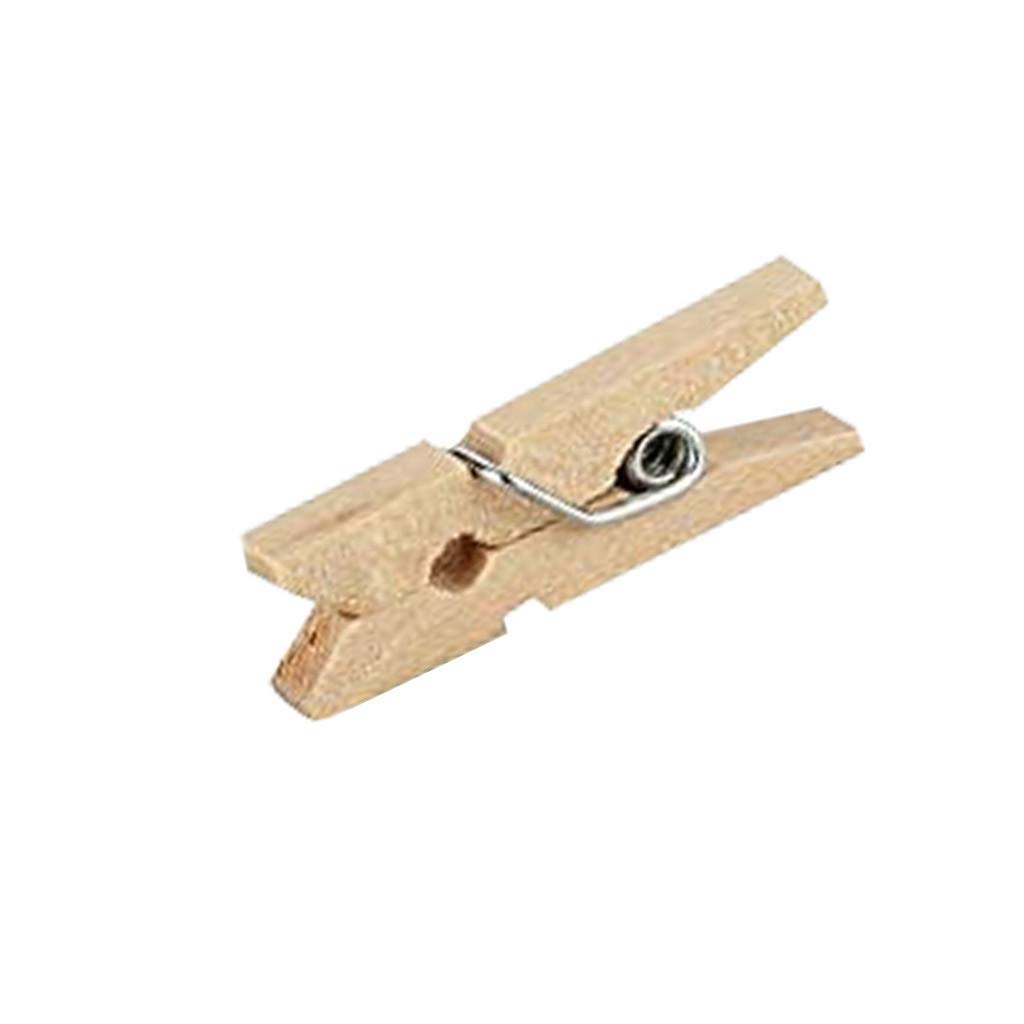 Handmade Wooden Photo Clips 100pcs - Colorful Hangers for Notes & Photos - Home & Office Organization