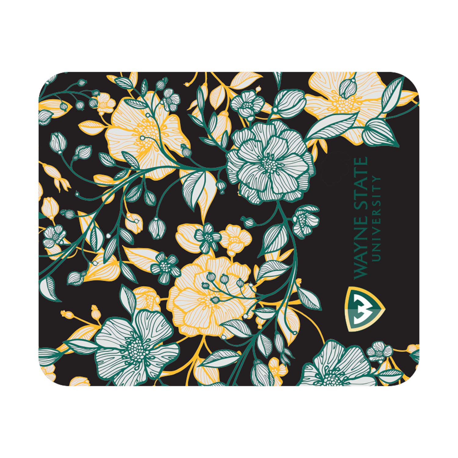 Wayne State University Standard Fabric Mouse Pad - Floral Lace Design for Gaming & Office Use - Non-Slip Desk Accessories for Computers & Laptops - Perfect for Work, Study & Gaming Setups