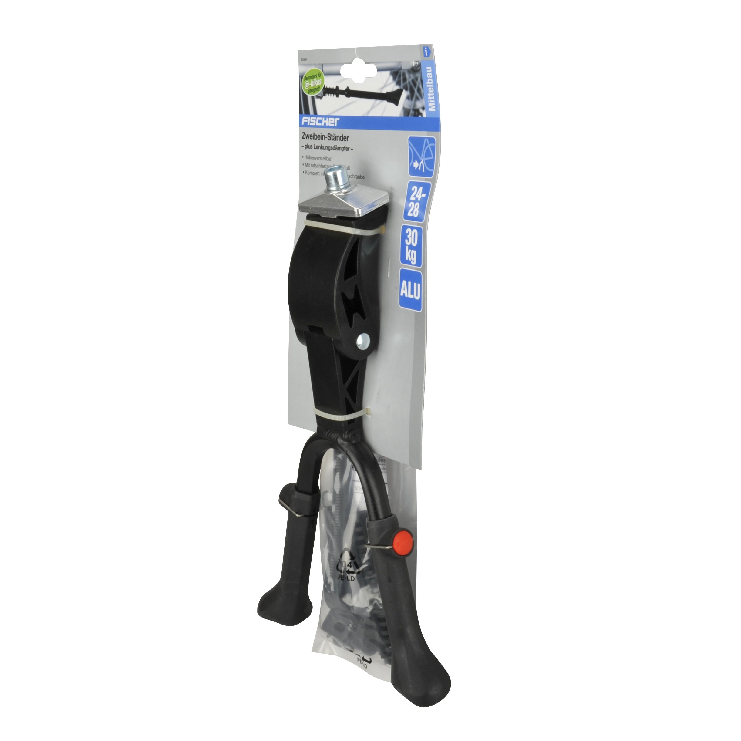 24-28 Inch Adjustable Height Aluminum Bike Stand with Steering Damper - Black - Perfect for Road Bikes, Mountain Bikes & Indoor Cycling Storage