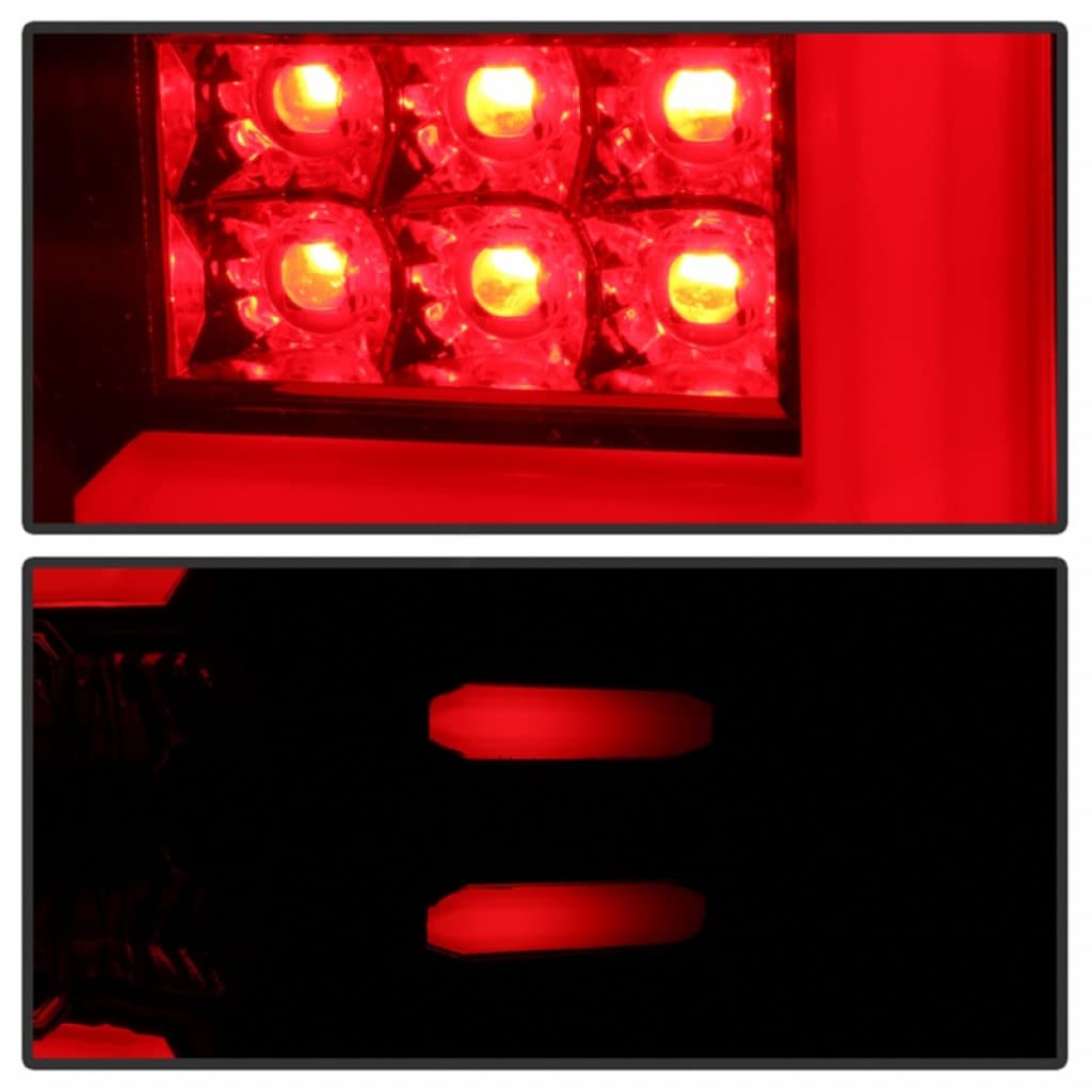 2016-2017 Chevy Silverado 2500/3500 HD Spyder LED Tail Lights Pair with Light Bar (5083739) - Upgrade Your Truck's Style & Night Visibility for Off-Roading & Towing