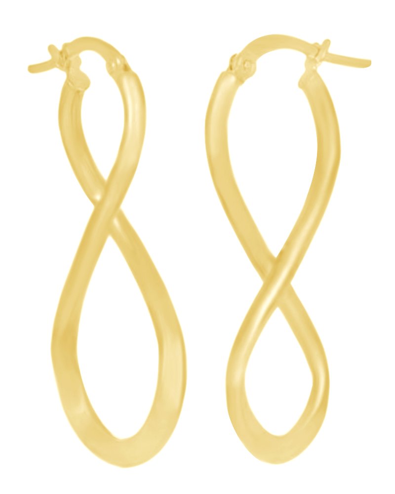 14K Solid Gold Infinity Hoop Earrings for Women - Elegant & Timeless Jewelry for Everyday Wear, Parties & Special Occasions