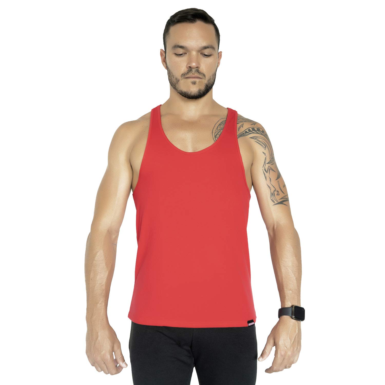Gym Rabbit Bodybuilding Stringer Tank Top - Men's Workout Singlets for Weight Training & Fitness - Racerback Design (Red, X-Large) - Perfect for Gym, Bodybuilding & CrossFit