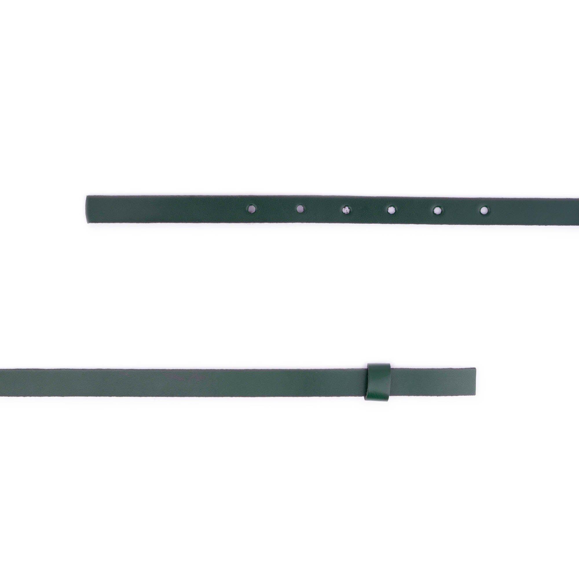 1.5 cm Forest Green Genuine Leather Belt Strap for Versace Buckles - Women's Replacement Band - Perfect for Casual, Office & Formal Outfits