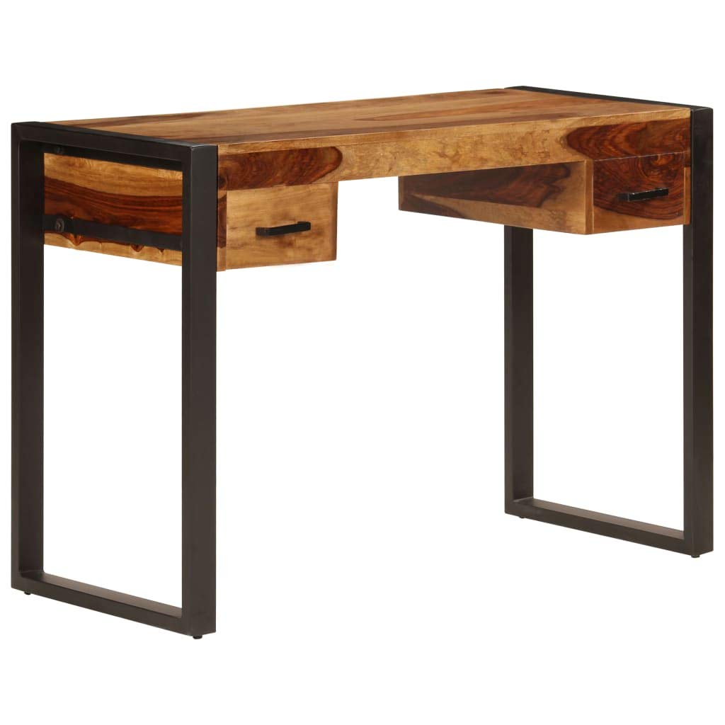 Solid Wood Computer Desk with 2 Drawers - 43.3