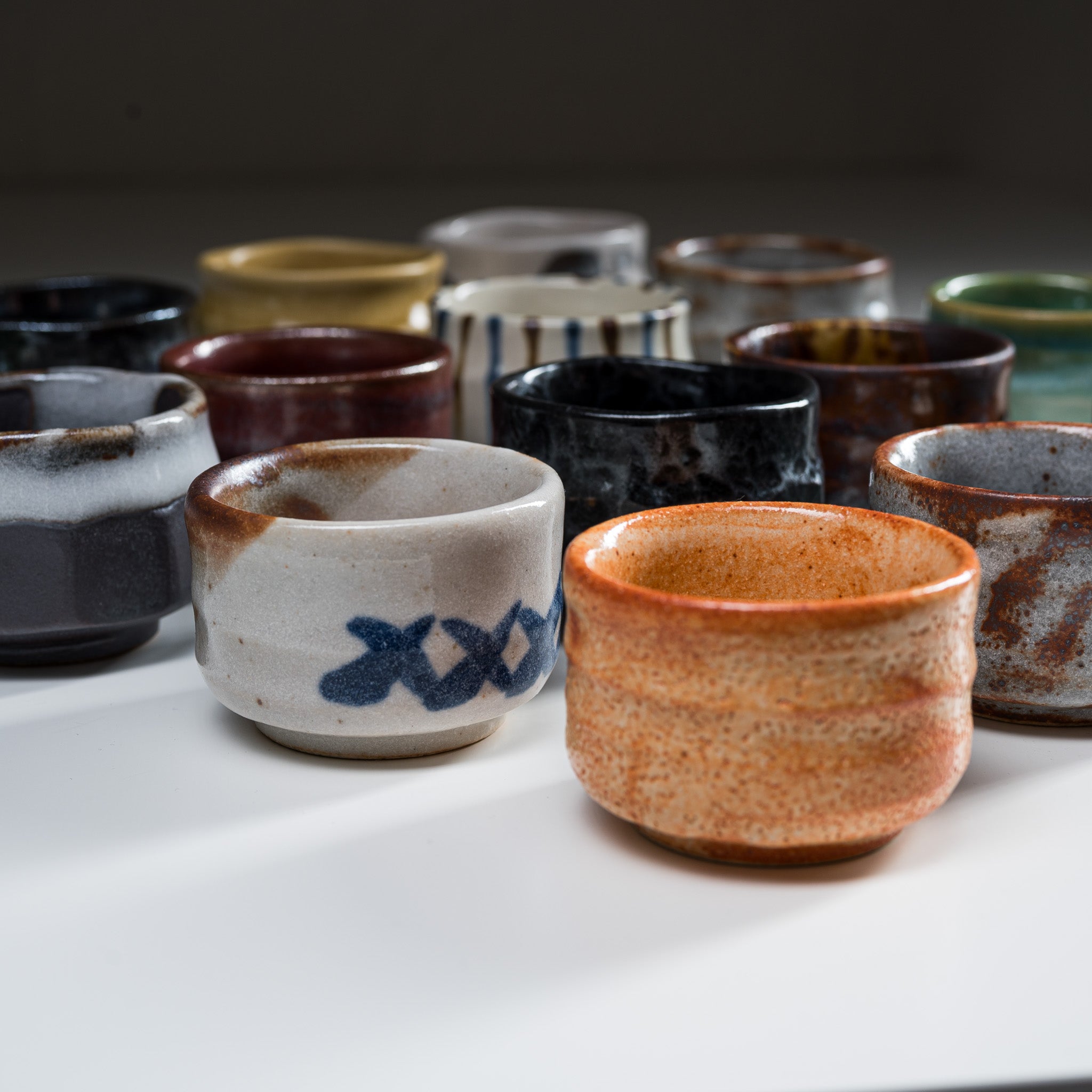 Handcrafted Mino Ware Pottery Sake Cup & Teacup - Traditional Shinogami Design - Japanese Ceramic Drinking Vessel for Sake, Tea or Coffee - Perfect for Home Dining, Gift Giving & Japanese Cultural Experience