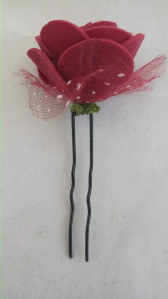 Elegant Flower Juda Hair Pins for Women & Girls - 12 Pack Hair Accessories for Weddings, Parties & Everyday Styling